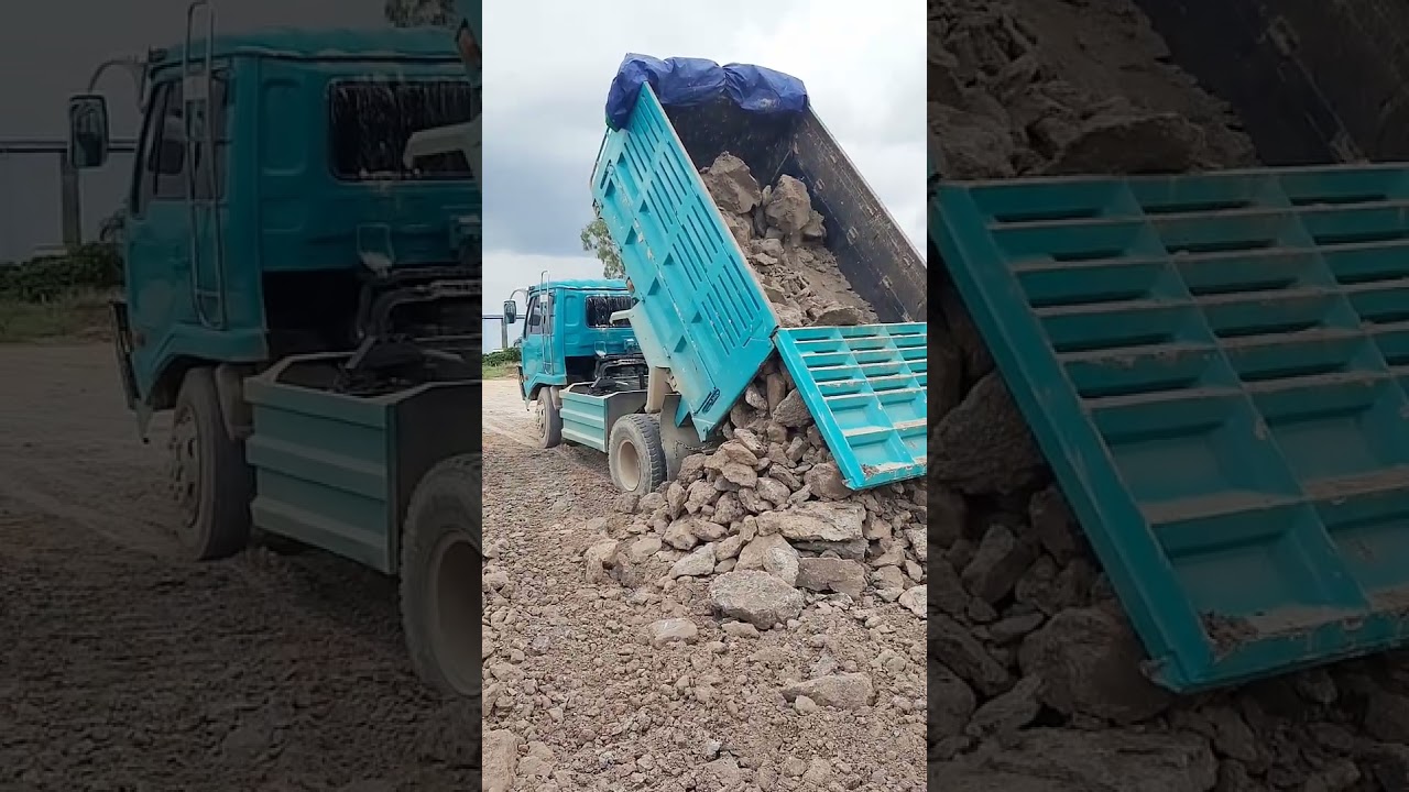 Dump Truck Unloading Land 1948