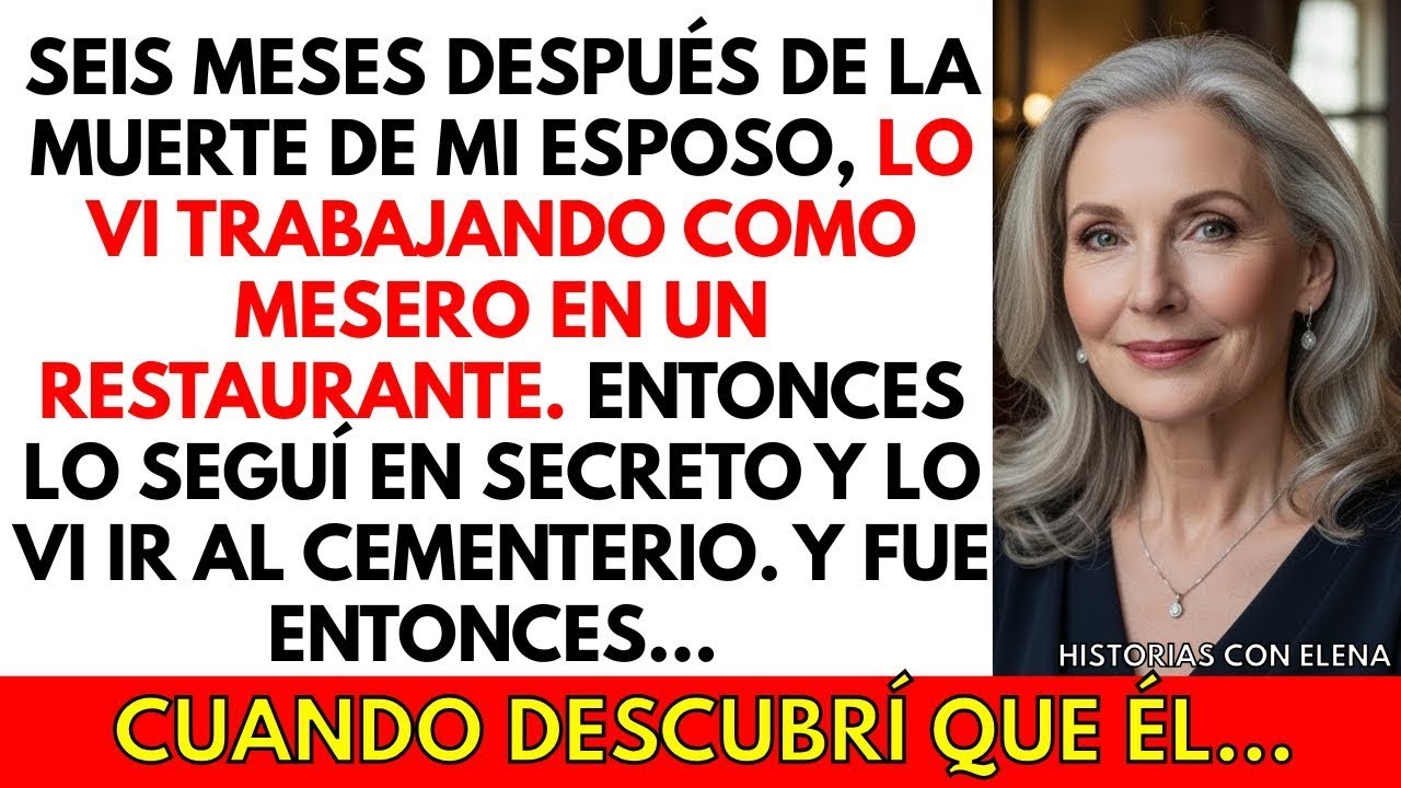 Meses después de la muerte de mi marido, lo vi en un restaurante. Y luego lo seguí discretamente...