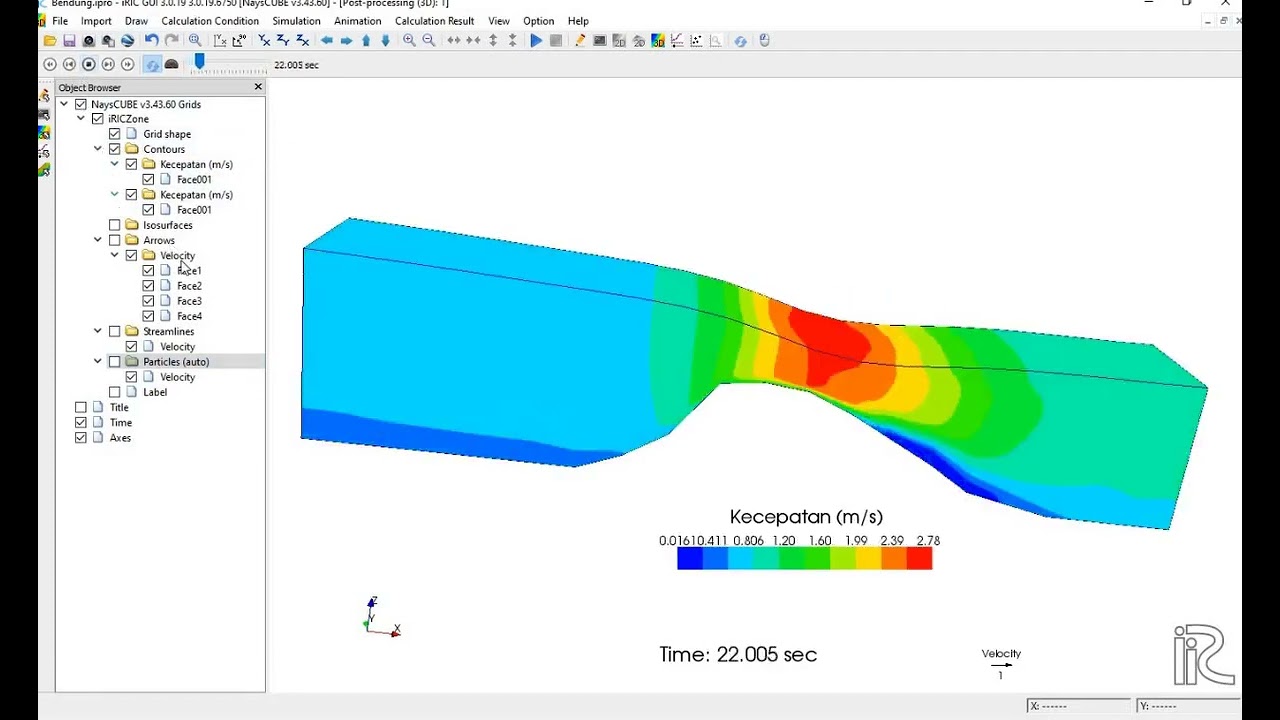 3D flow over weir