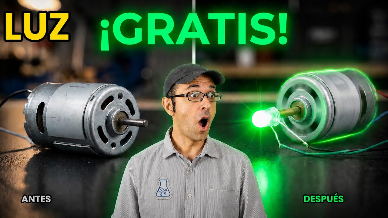 Una Dinamo a partir de un Motor Eléctrico. Genera Energía Eléctrica. Proyecto de Ciencias. ⚙️