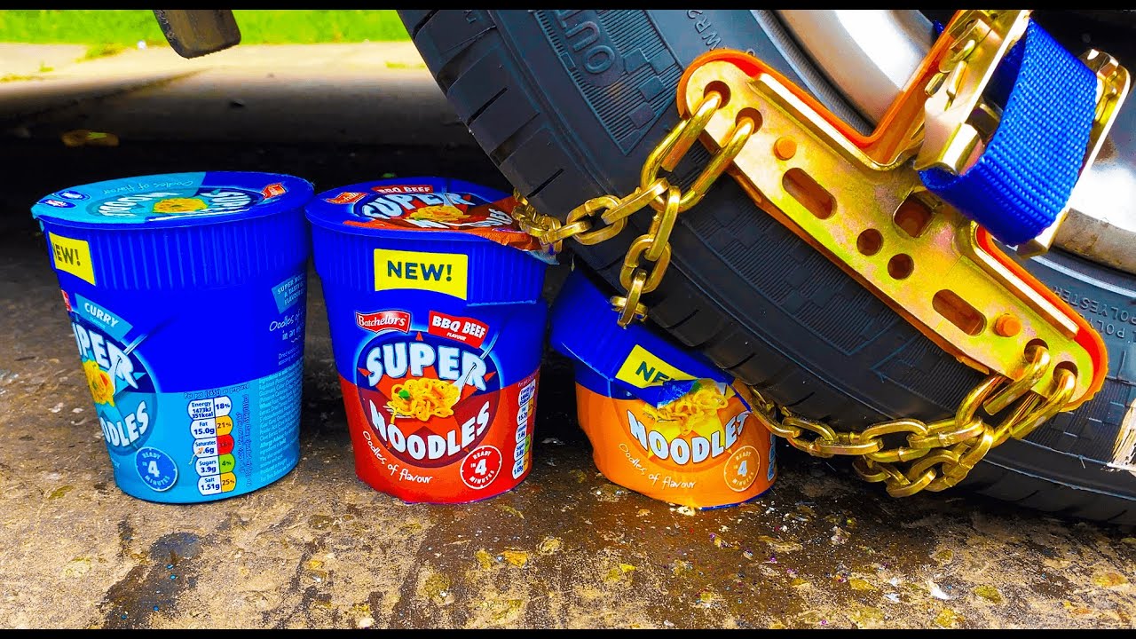 Driving over things | Snow chains on tyre vs things experiment | Car vs things experiments |