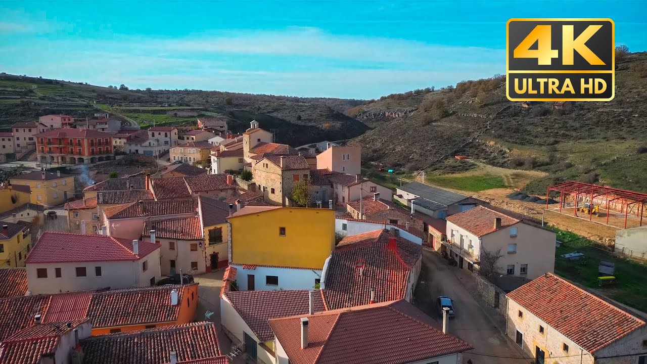 CORTES DE TAJUÑA LANDSCAPE 4K DRONE / GUADALAJARA (SPAIN)