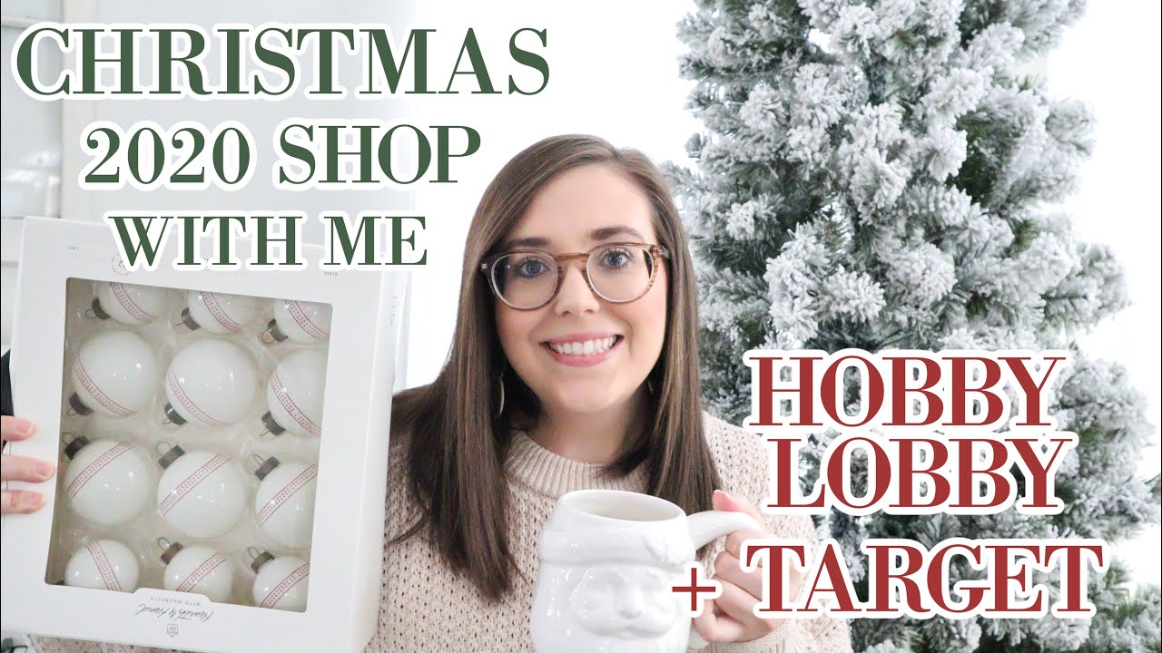 HOBBY LOBBY + TARGET CHRISTMAS SHOP WITH ME 2020 | FARMHOUSE CHRISTMAS DECORATING IDEAS | HOUSE+HOLM