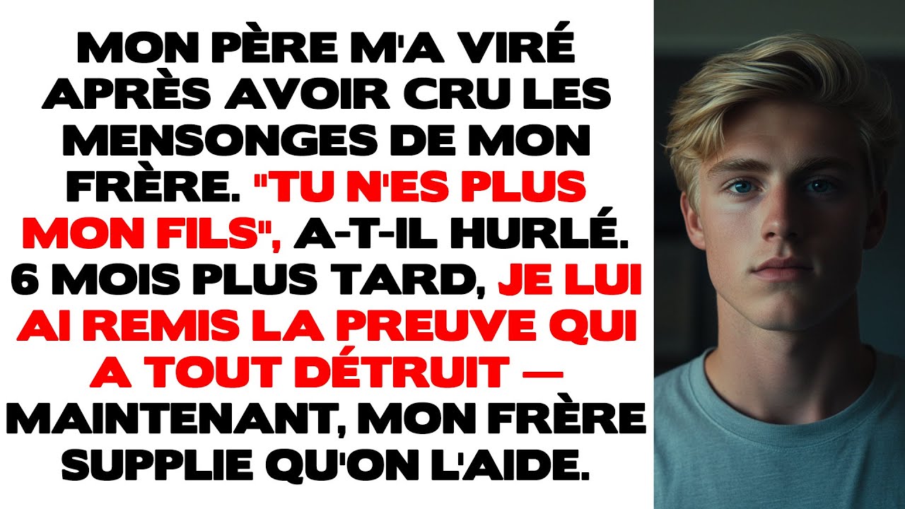 Mon père m'a viré après avoir cru les mensonges de mon frère.« Tu n'es plus mon fils », a-t-il hurlé