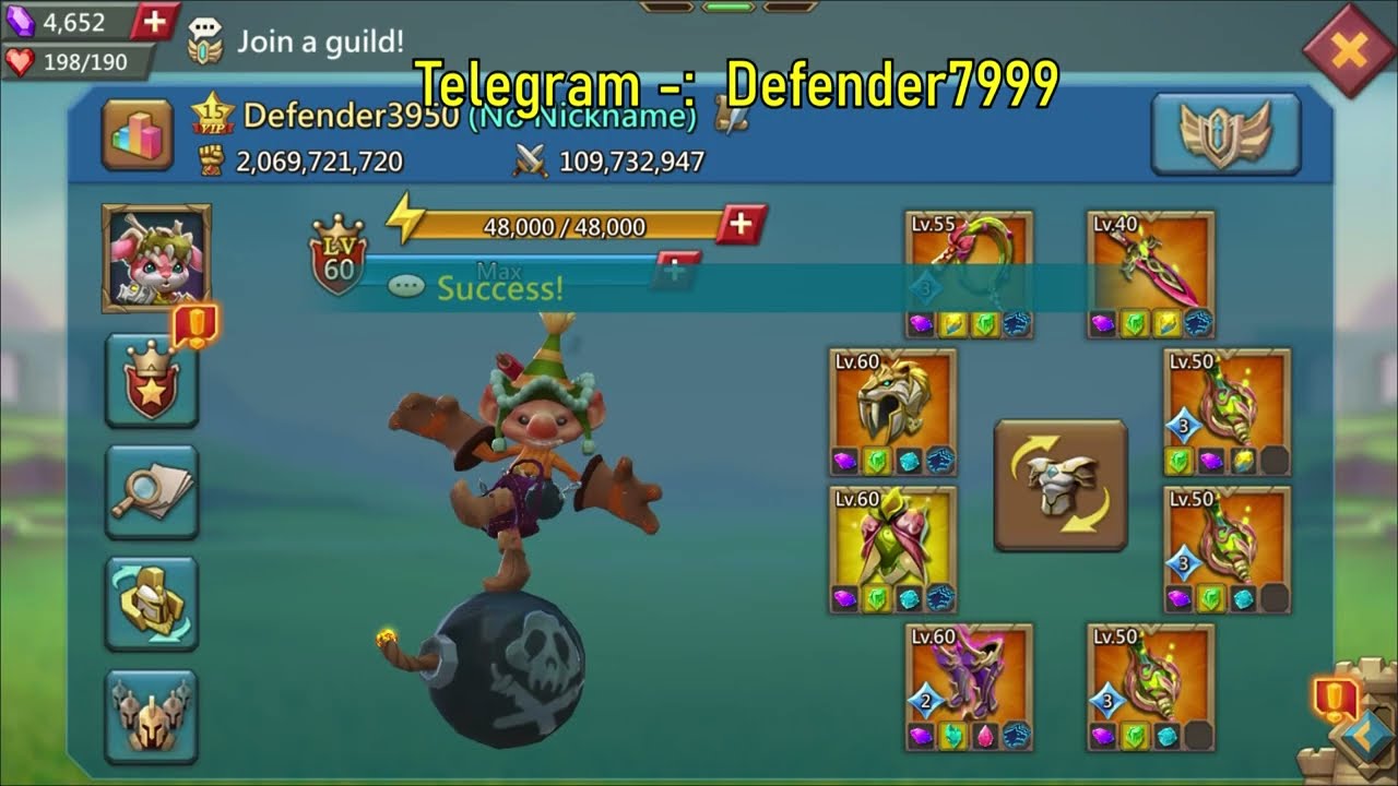 2 Billion Might T5 Account with 42 Million+ troops 320$ - Lords Mobile