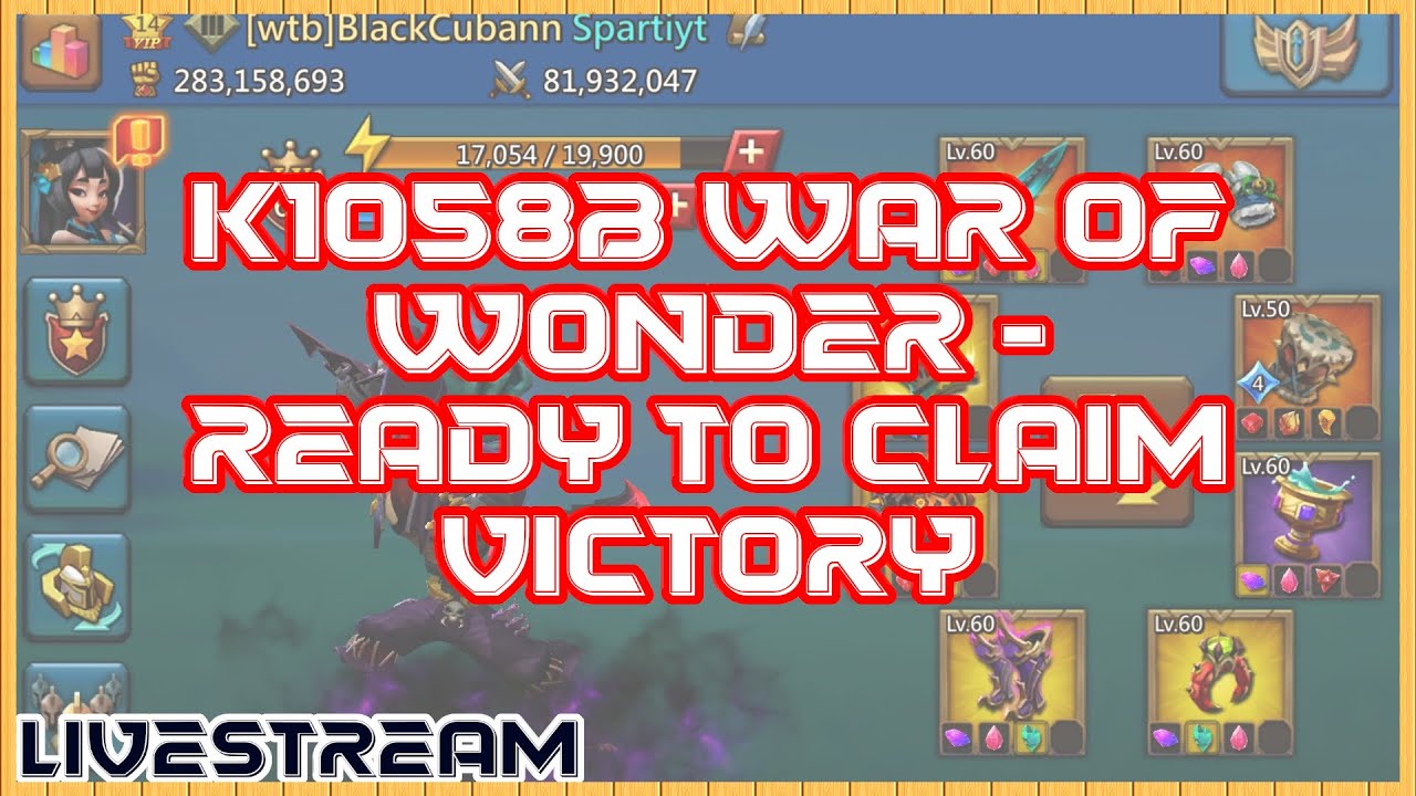 K1058 - BIG FIGHT AT WAR of WONDER against ME1? - Lords Mobile