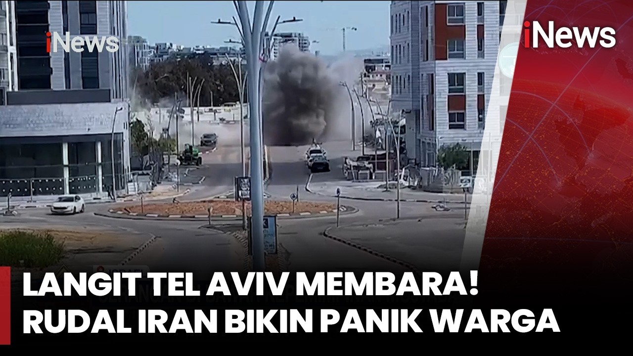 Detik-Detik Tel Aviv Diserang Rudal Iran, Warga Berhamburan | iNews Pagi (10/3)
