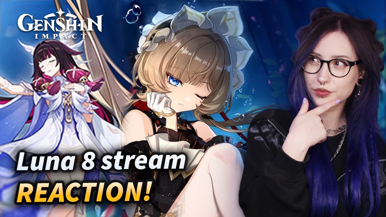 SANDRONE IS BACK + NEW SKINS!! LUNA 8 Livestream REACTION | Genshin Impact