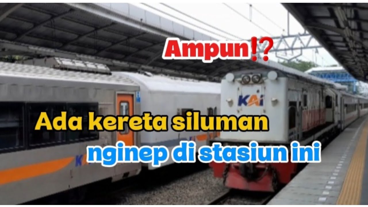 Ampun⁉️ada kereta siluman nginap di stasiun ini@babe sepur