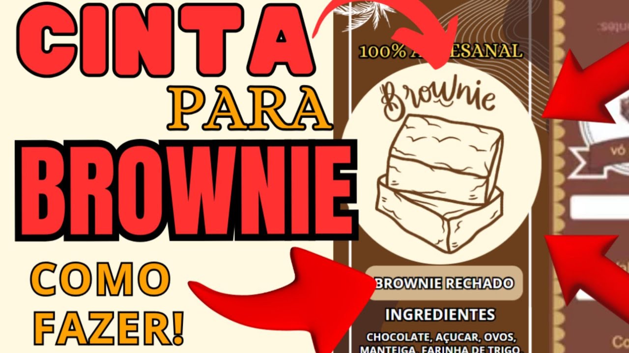 COMO FAZER CINTA PARA BROWNIE (ARTE PARA BROWNIE COMPLETO) OU PALHA ITALIANA
