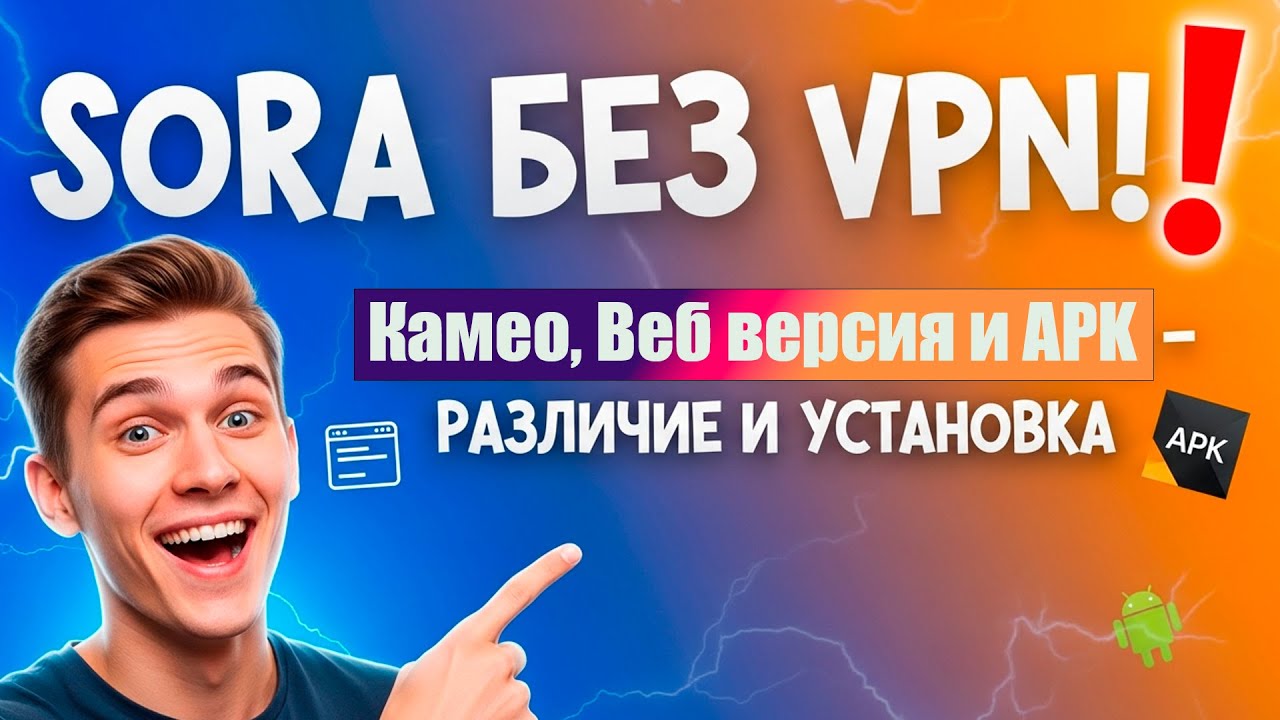 SORA без VPN! Камео, Веб версия и APK- различие и установка