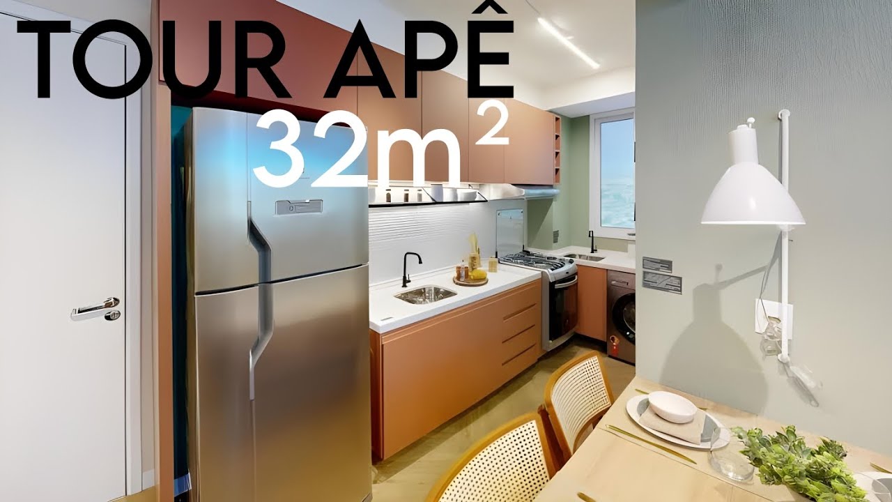 TOUR APARTAMENTO 32M² - TOUR APÊ 32M² - apartamento modelo decorado incrível 😍