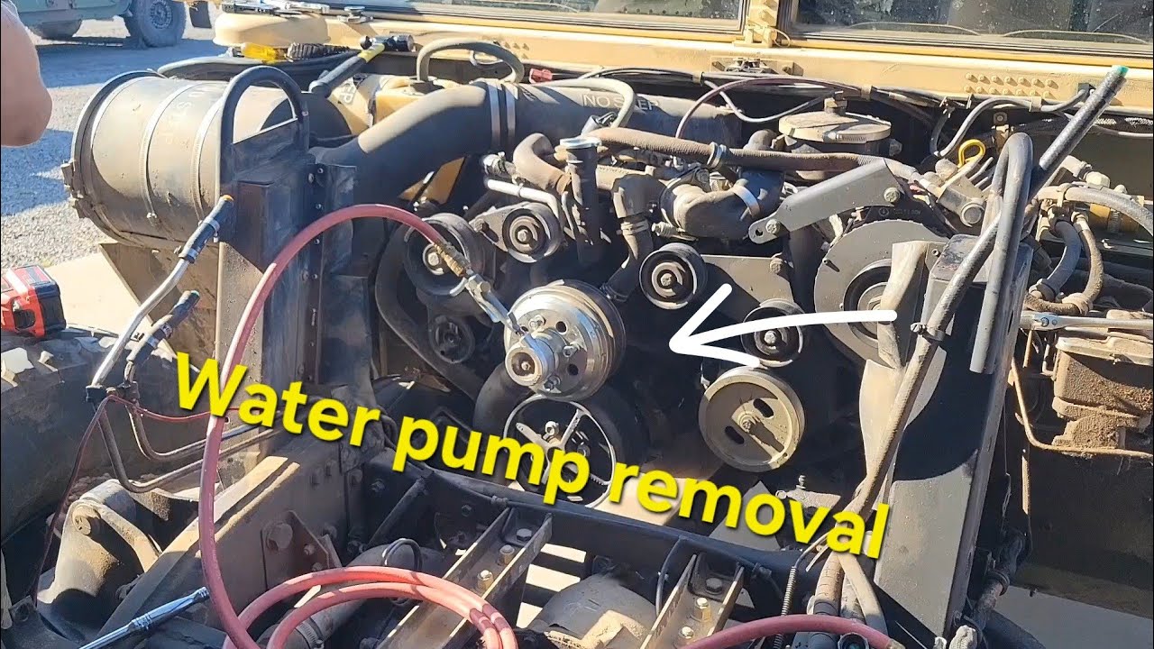 Military hummer water pump removal