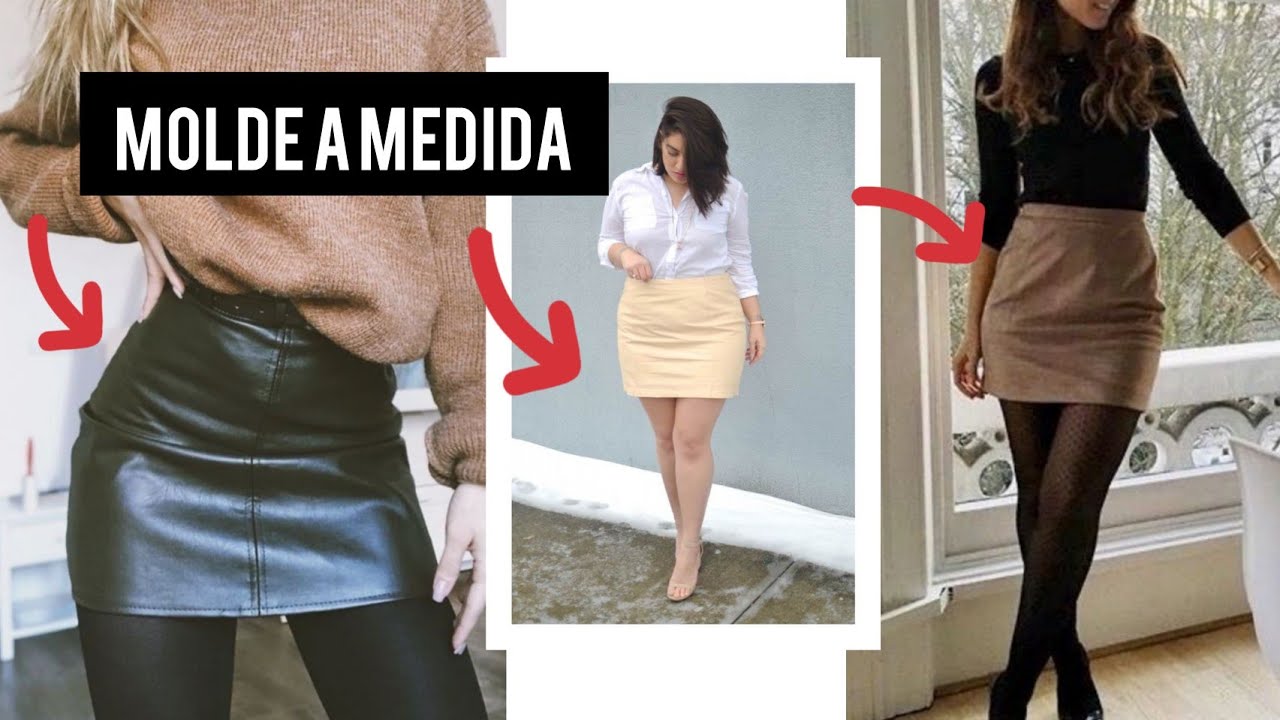 🧵 Cómo hacer el molde de una falda? Falda de Gabardina | Tutorial paso a paso ✂️