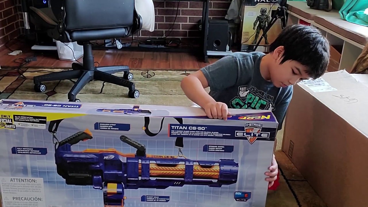 NERF Elite Titan CS 50 Toy Blaster Unboxing