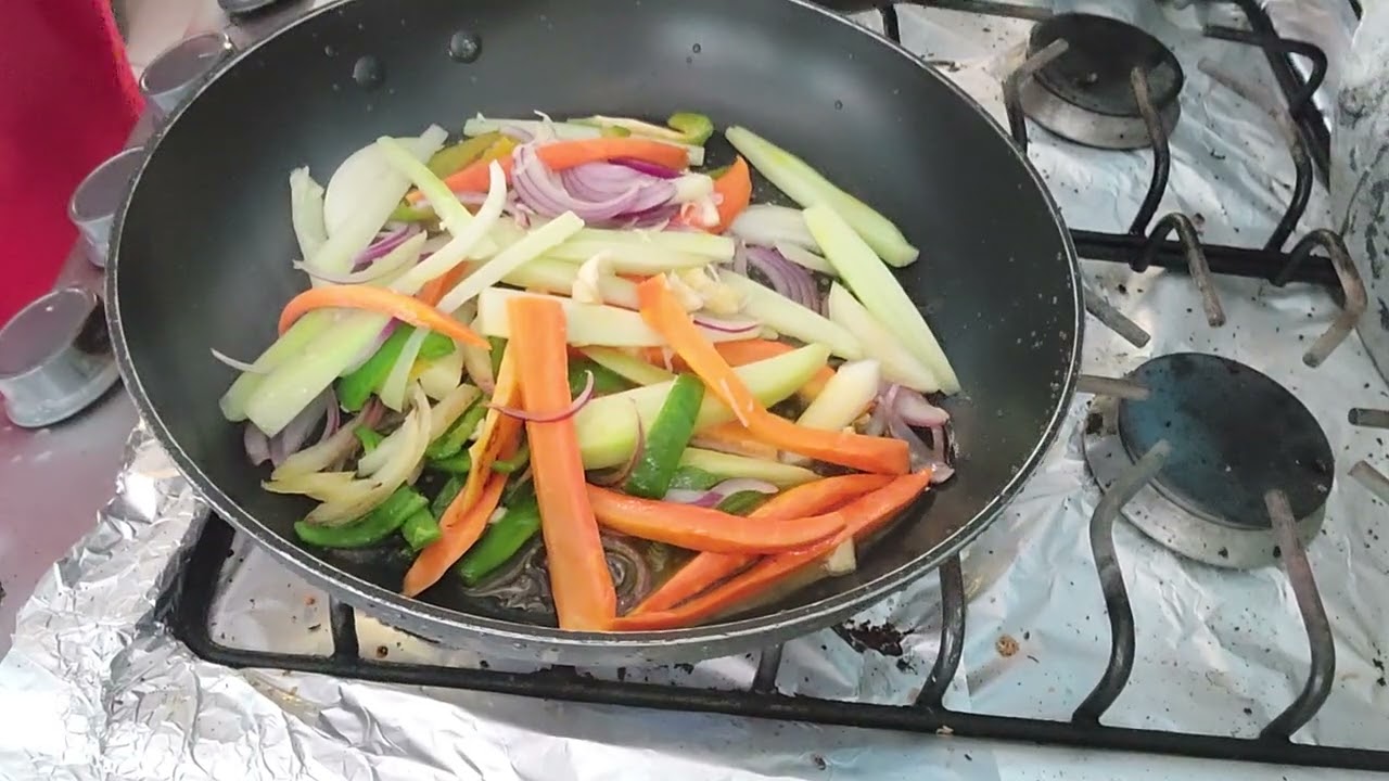 Haciendo mi almuerzo 