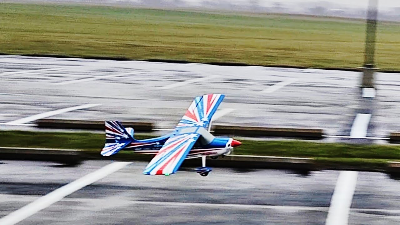 Rainy Day Flying the E-flite Decathlon RJG 1.2m!