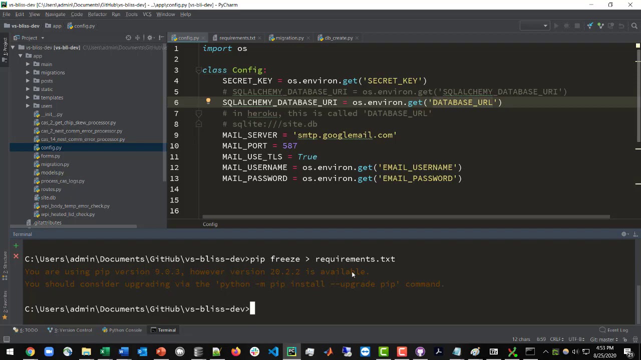 Heroku Flask Postgres Database Deployment walkthrough from SQLite3