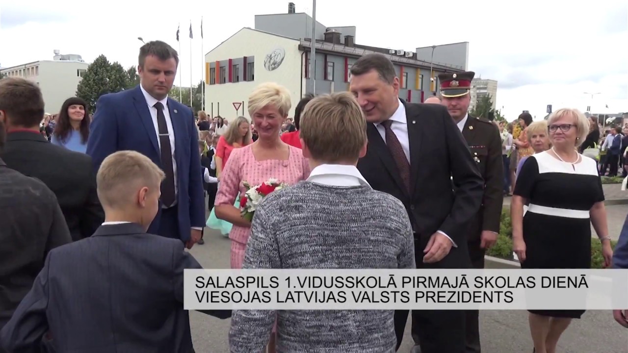 Salaspils 1.vidusskolā pirmajā skolas dienā viesojas Latvijas Valsts prezidents