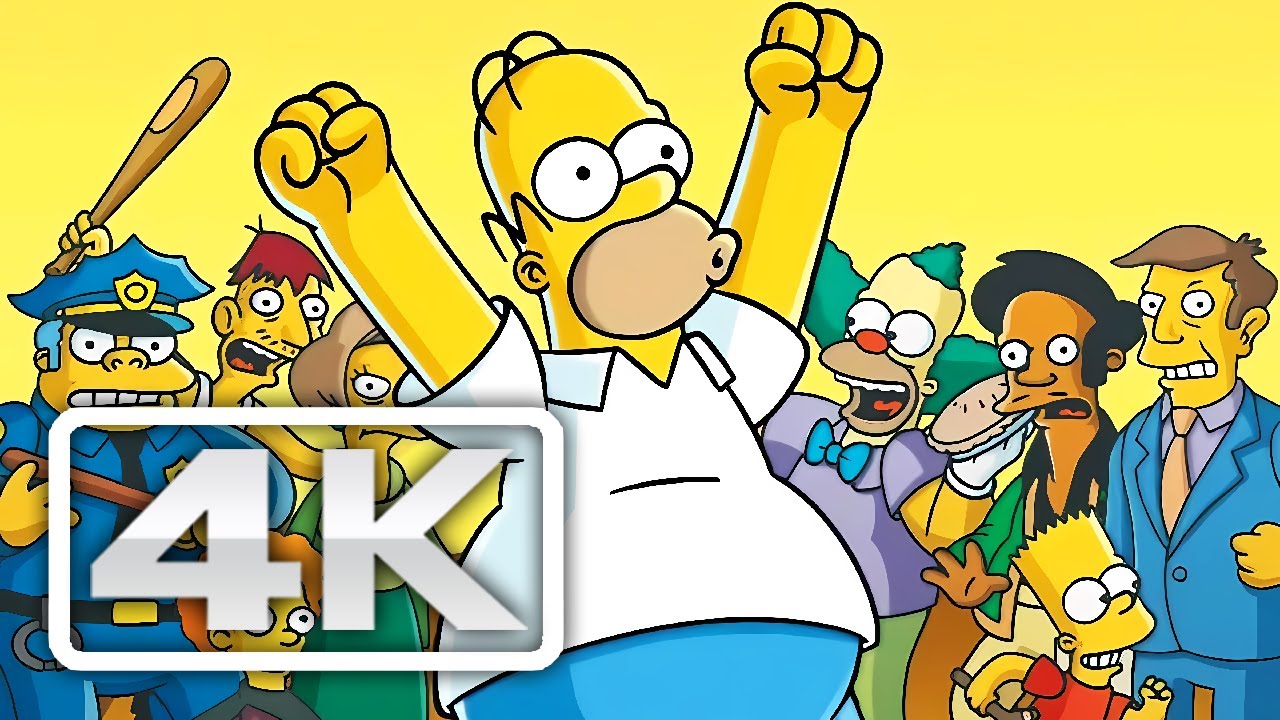 THE SIMPSONS GAME All Cutscenes (Game Movie) 4K Ultra HD