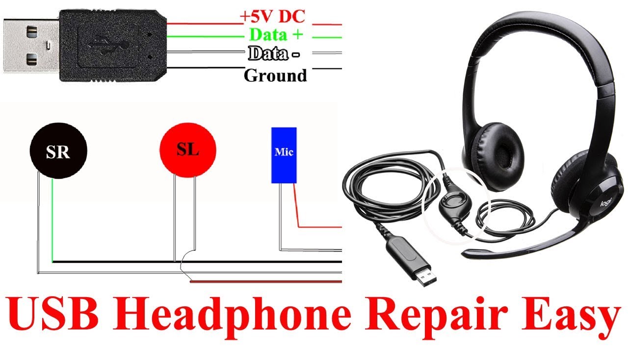 How to Repair USB Headphones || USB Headphone Circuit Understand Easy