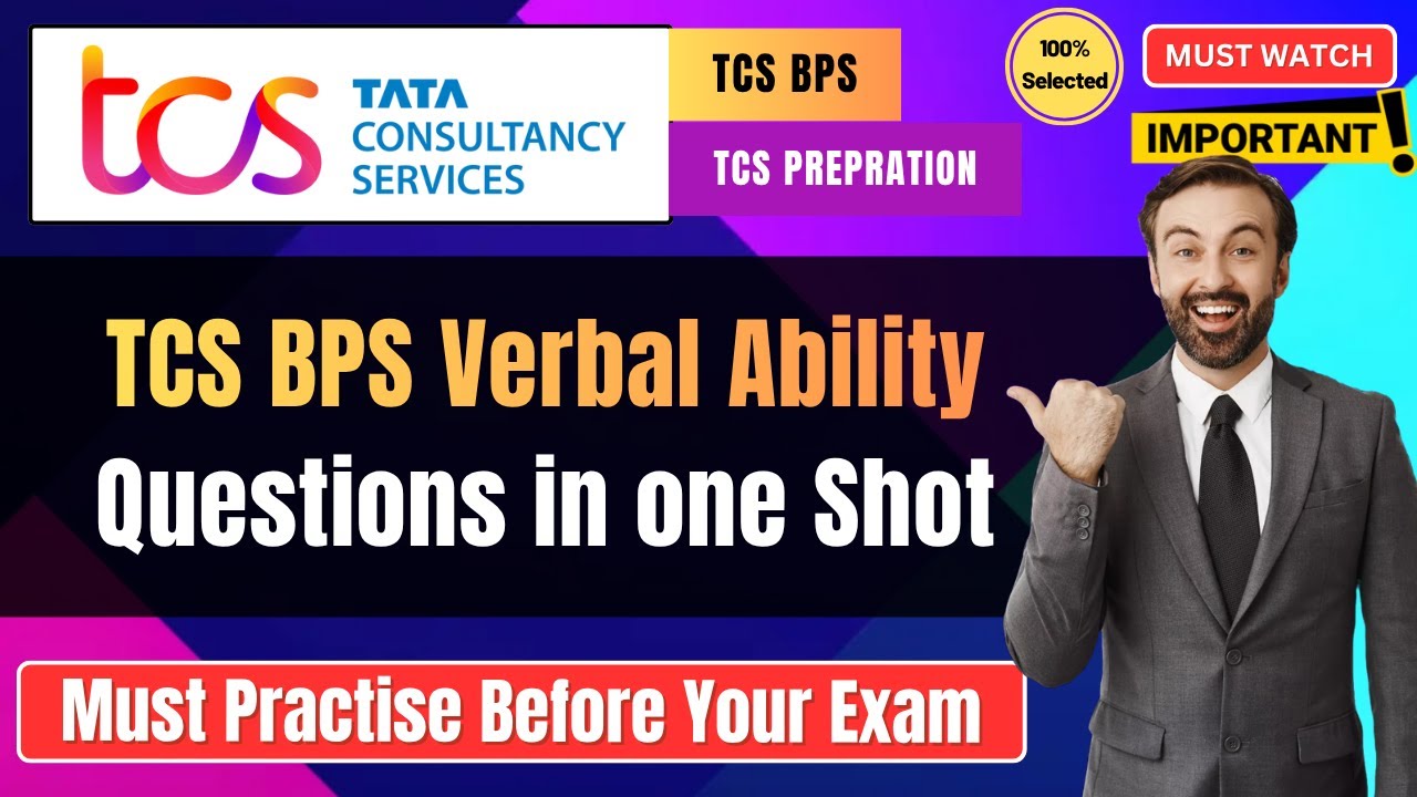 🔥Вопросы TCS BPS по вербальным способностям в одном выпуске | Вопросы TCS BPS | Вопросы TCS прошл...