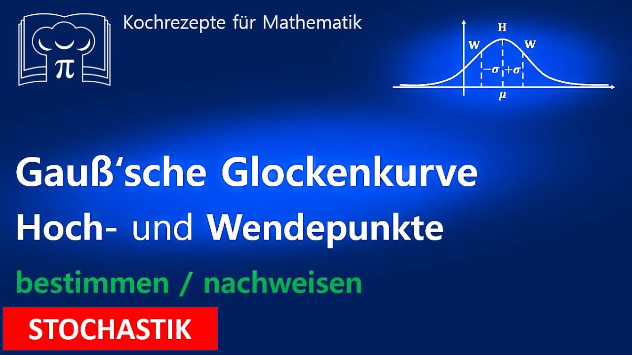 Gaußsche Glockenkurve - Hochpunkt und Wendepunkte berechnen - Normalverteilung