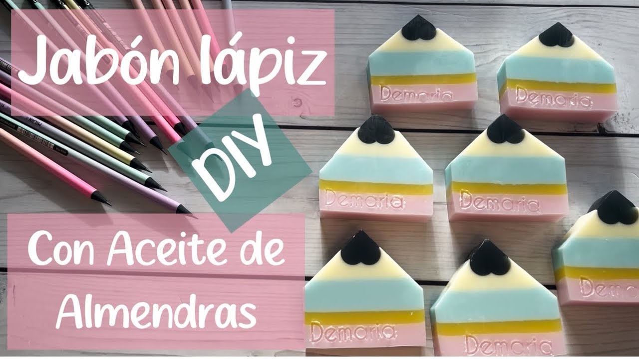 ✏️ ✏️Jabón lápiz con aceite de almendras ✏️ ✏️Pencil soap/ almond soap#jabónartesanal #diyjabones