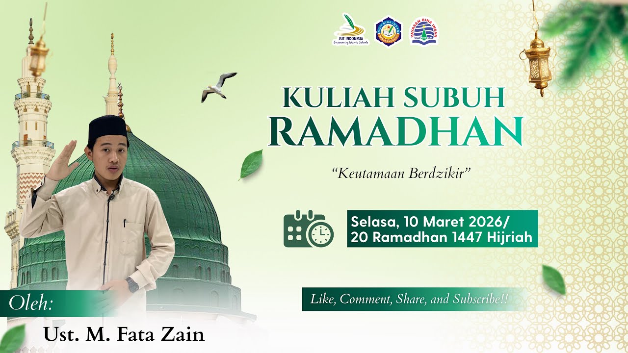 Keutamaan Berdzikir || Kuliah Subuh Ramadhan #20