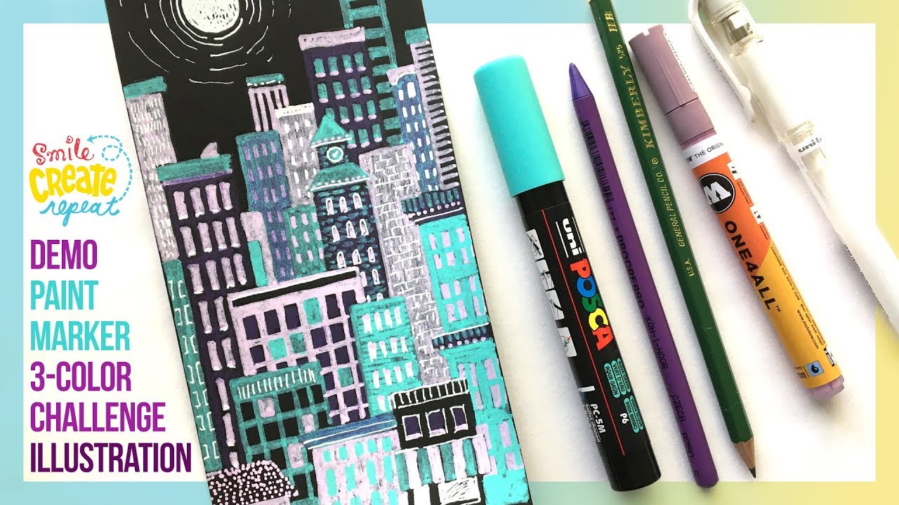 HOW TO PAINT with ACRYLIC PAINT MARKERS TUTORIAL | Smile Create Repeat