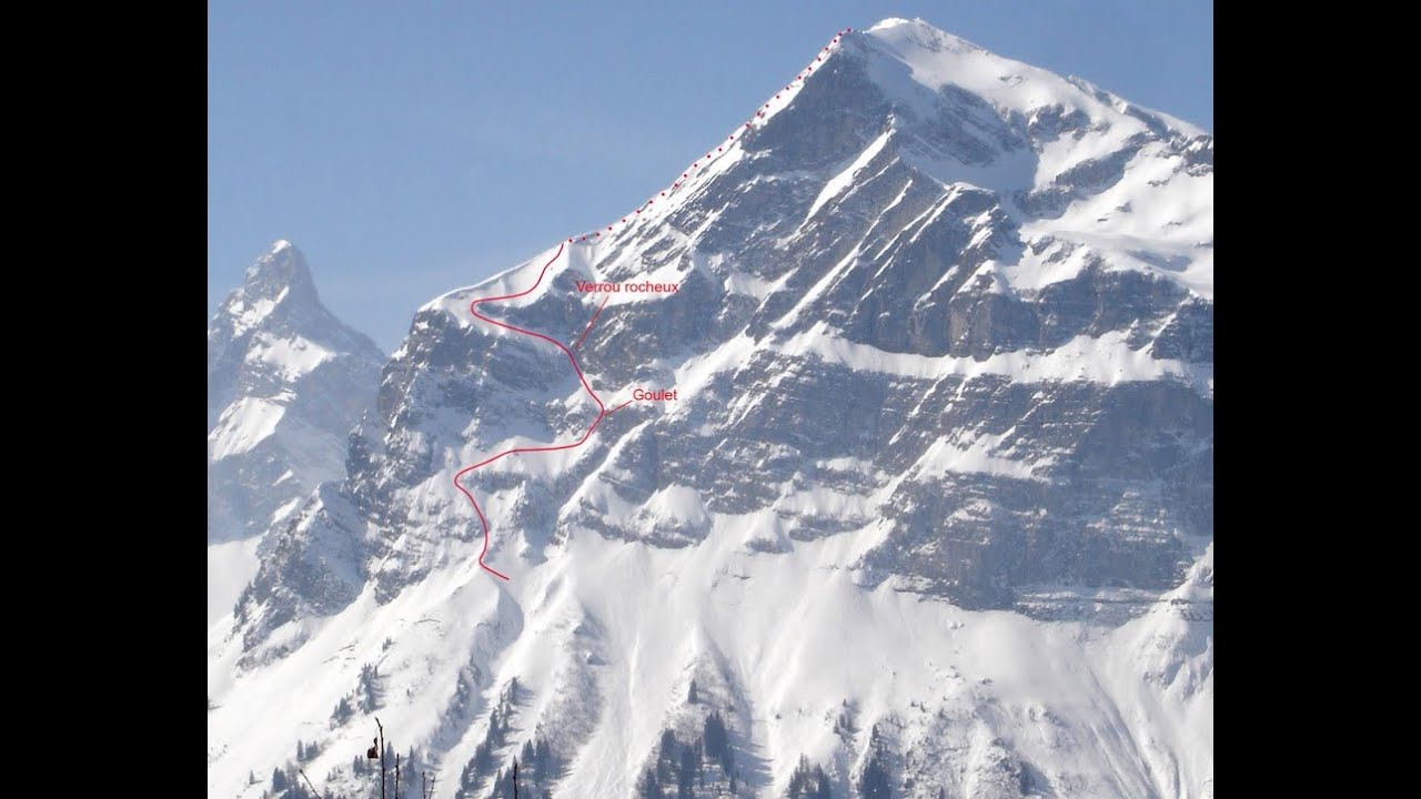 Ski de pente raide-Voie Bond’zaï en face Est de la Pointe d'Areu-Massif des Aravis