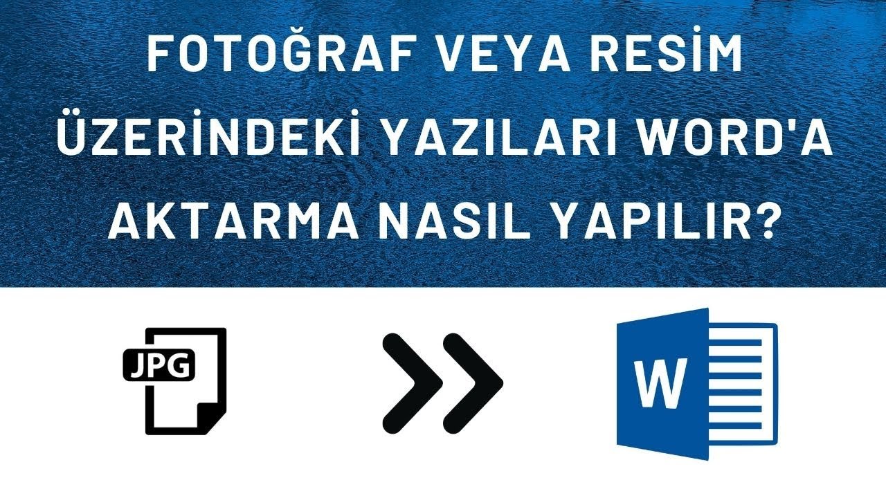 Fotoğraf veya resim üzerindeki yazıları Word'a aktarma nasıl yapılır? (3 dakikada) | 2021