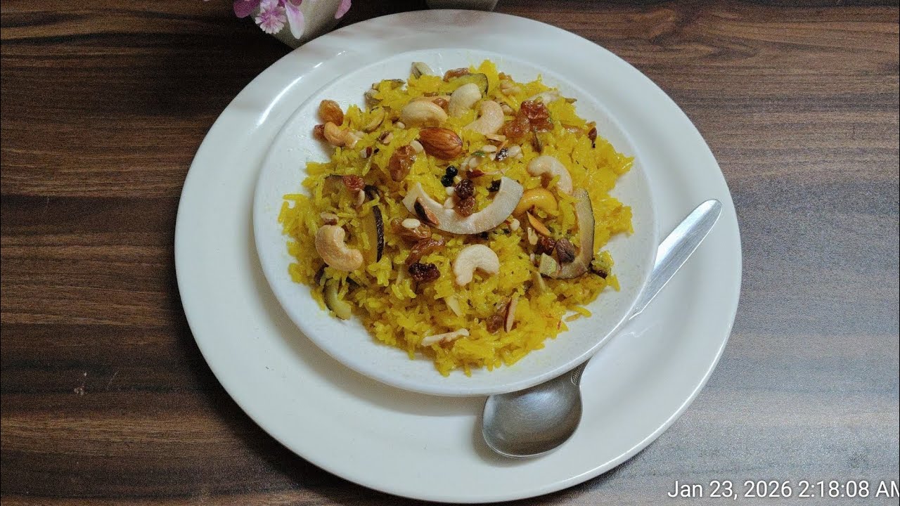 Kesariya bhat / Mithe Chawal Basant Panchami & Baisakhi Special /Zarda Rice/ Golden Sweet rice