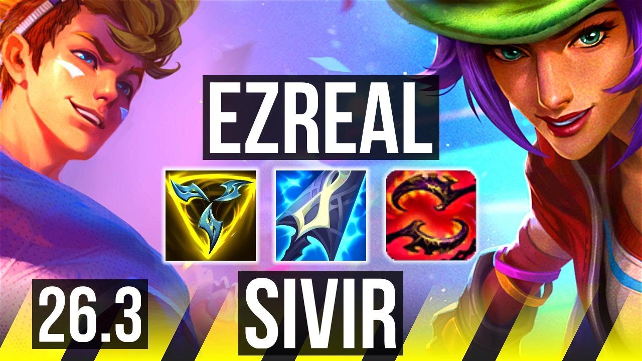 EZREAL & Senna vs SIVIR & Blitzcrank (ADC) | Good KDA: 22/2/7 | KR Master | 26.3