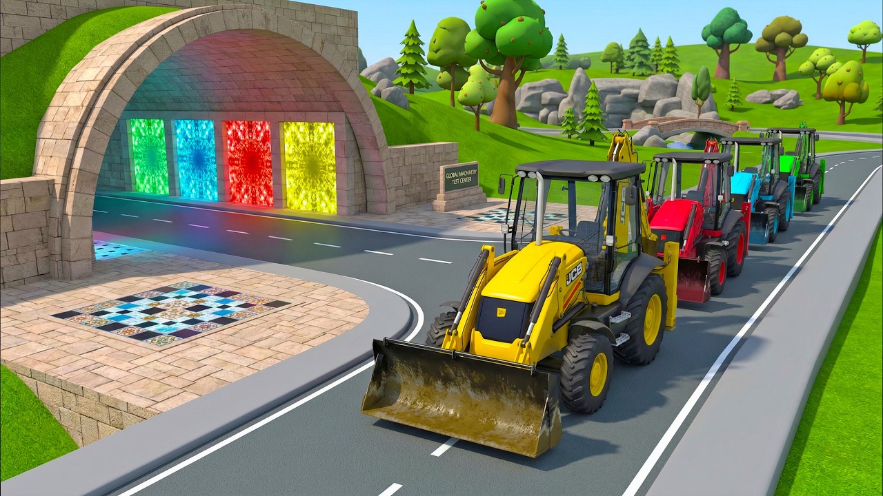 Correctly Correctly Guess (Menebak Gembar) The 4 JCB Tractor Excavator Wheel Slide Game Truck