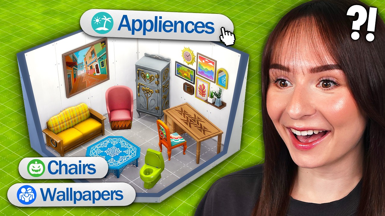 Every CATEGORY is a RANDOM PACK build challenge in The Sims 4
