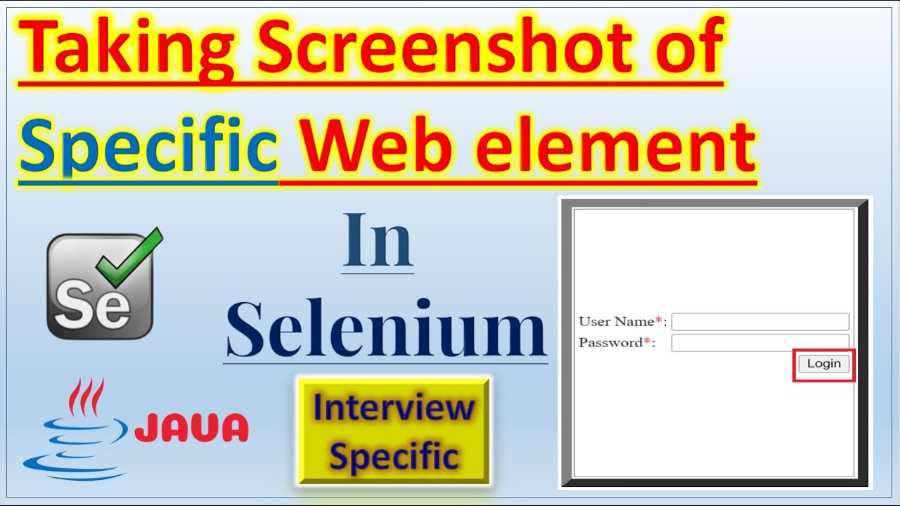Taking Screenshot of a Specific Web element in Selenium | Pradeep Nailwal