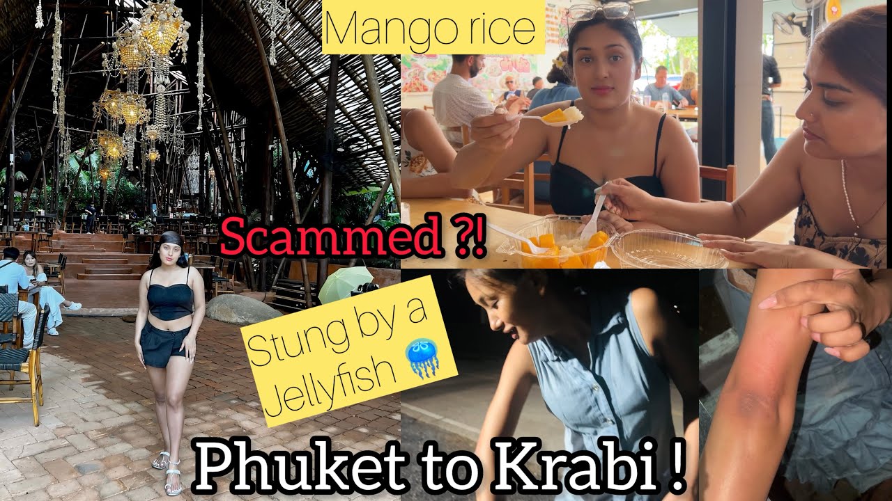 Eljina got stung by a Jellyfish 🪼😬 | Traveling from Phuket to Krabi | Jahanwi Basnet 