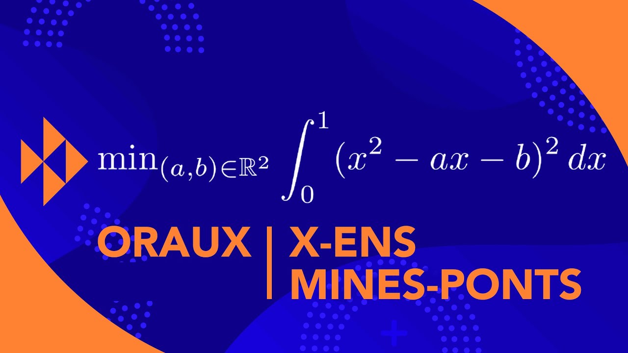 (E. préhilbertiens) Minimisation d'une intégrale par calcul d'une projection orthogonale