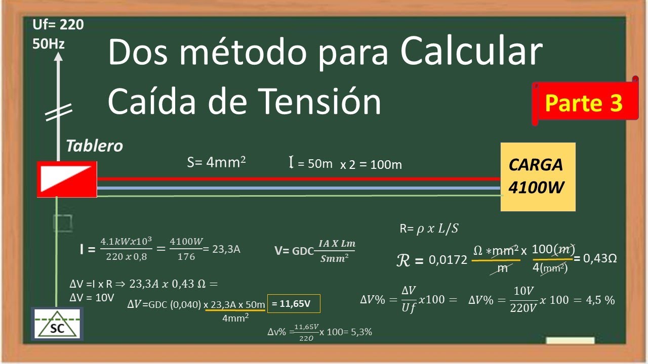 Como calcular Caída de tensión para instalaciones eléctrica⚡