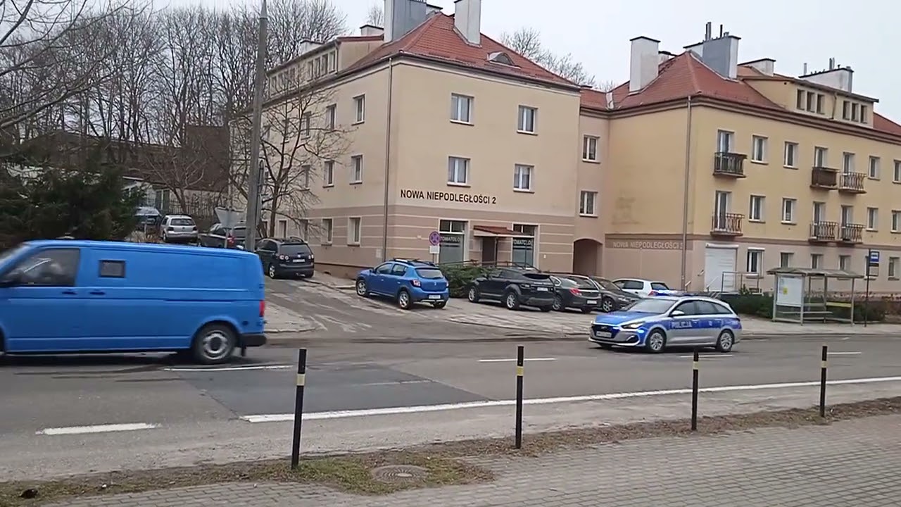 Konwój pieniędzy w Olsztynie. 8.02.2022 r.