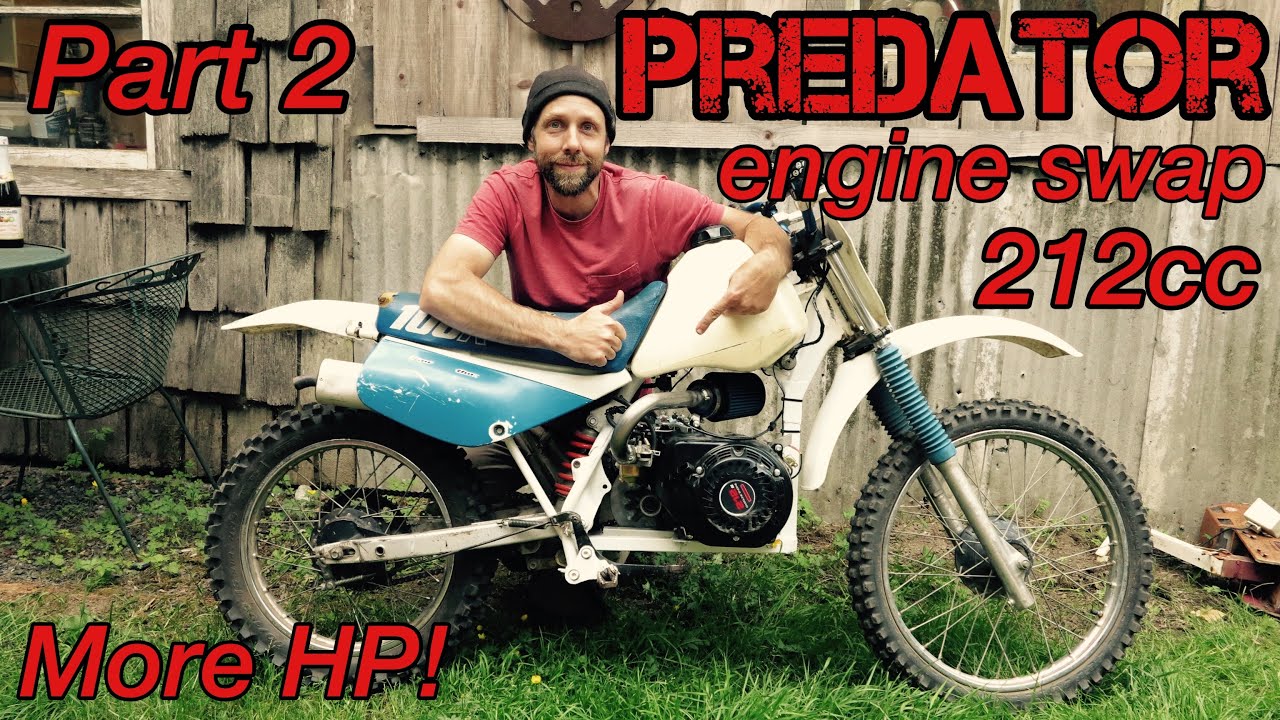 Predator 212cc engine swap mini bike motorcycle part 2