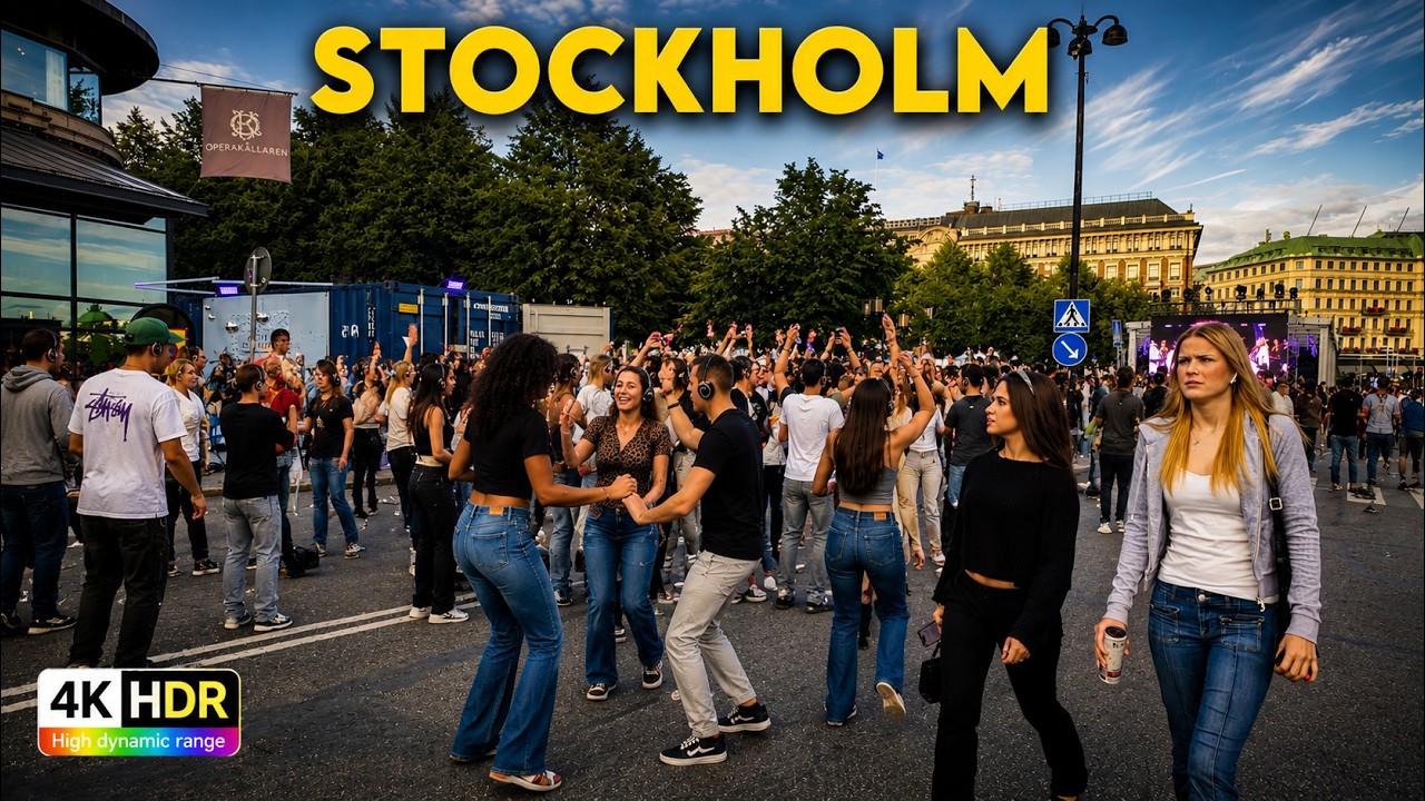Stockholm Culture Festival 🎉 | 2025 Evening Walking Tour | 4K HDR