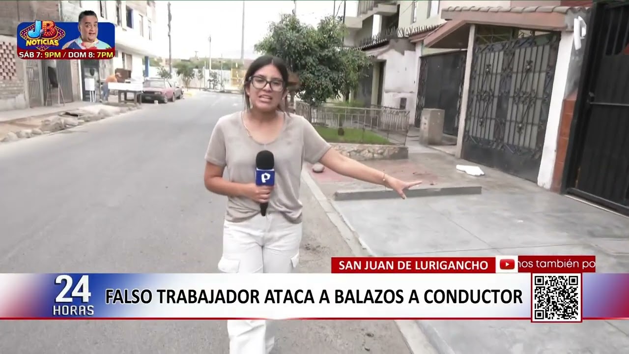 SJL: delincuente vestido de obrero dispara contra conductor