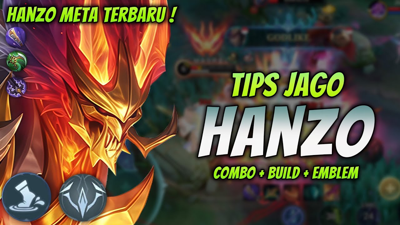CARA MAIN HANZO META TERBARU ! BUILD & EMBLEM HANZO TERBARU 2025 ! | HANZO JUNGLER GAMEPLAY
