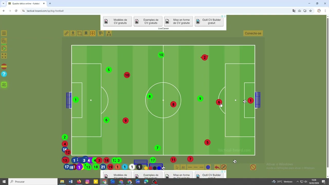 FUT 7  Sistema 3 1 2 ofensivo