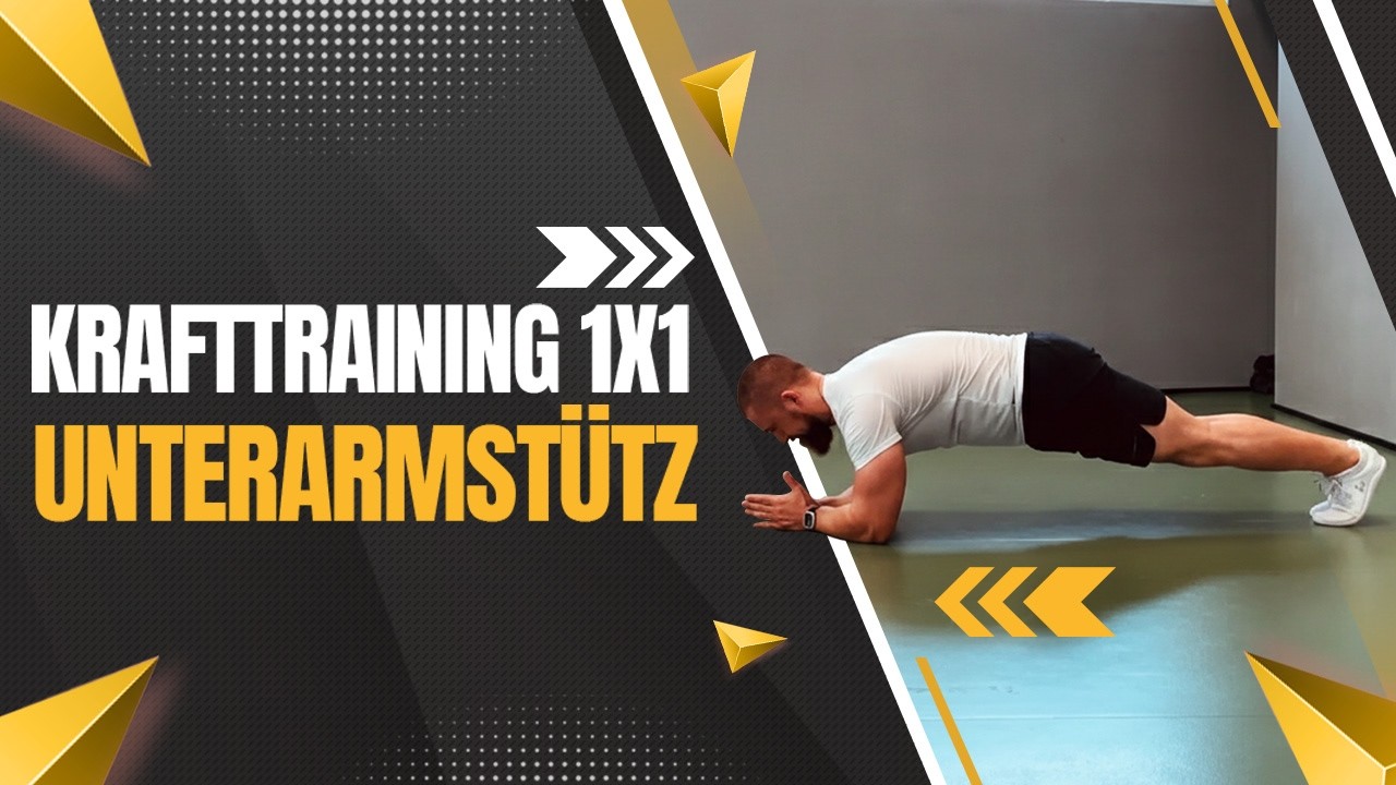 Krafttraining 1x1: Unterarmstütz für die gerade Bauchmuskulatur (Sixpack)