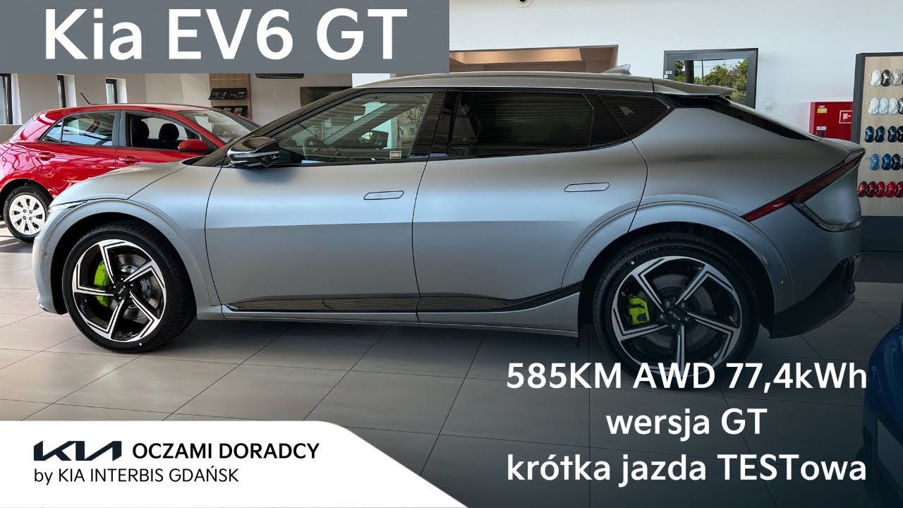Kia EV6 GT [585KM AWD, 740Nm, 77.4kWh] wersja GT w Moon Scape Matte + krótka jazda TESTowa | 4K