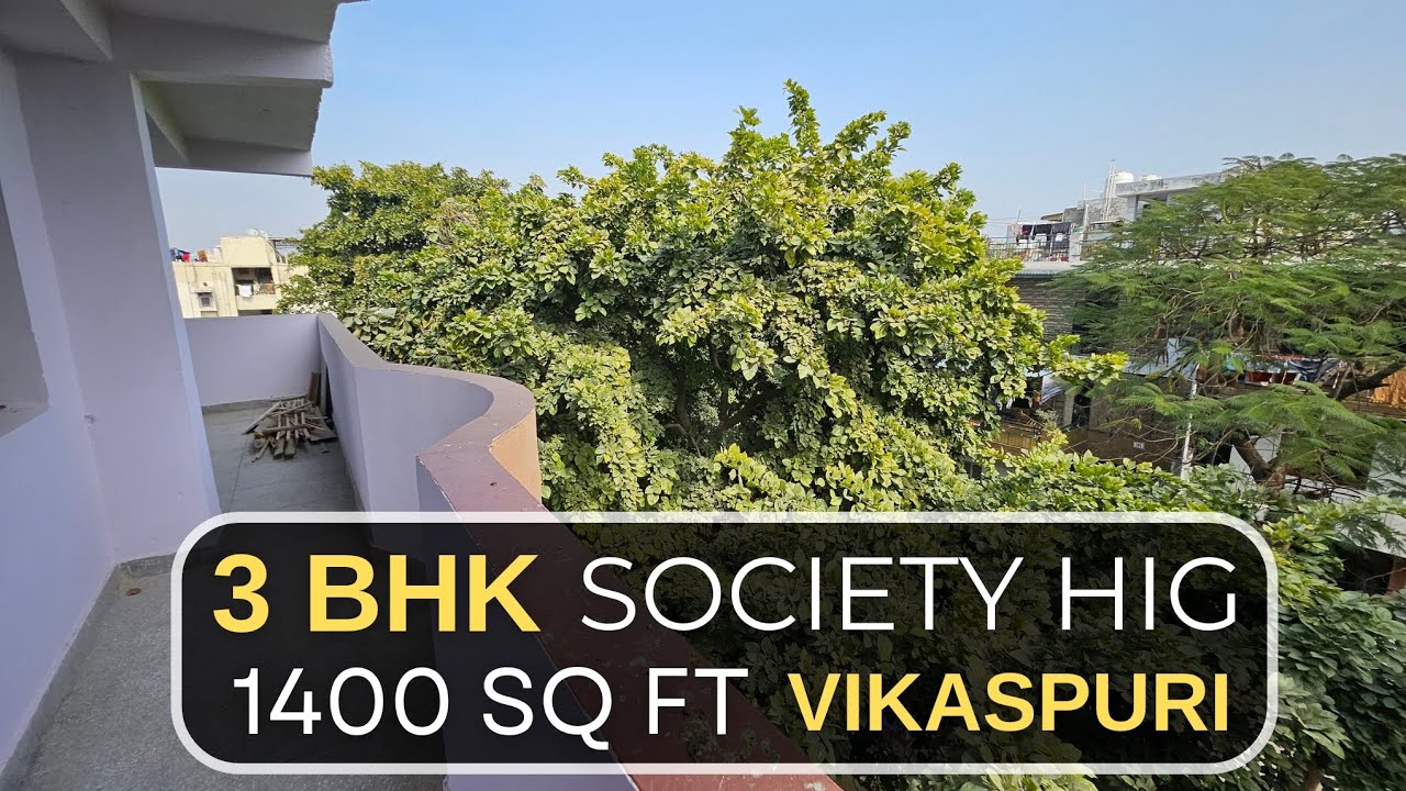 3 BHK + Study Corner 4 Side Open Society Flat | Third Floor with Terrace for Sale in Vikaspuri