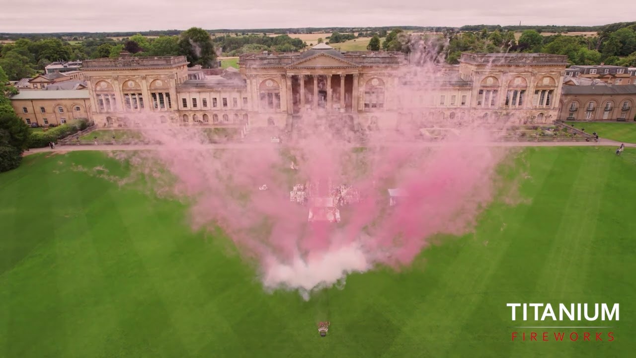 Wedding Pyrotechnic Smokes - Red Fan
